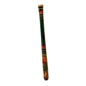 Indonesian Hand Carved Wooden Baseball Bat, Hand Painted 24" Tall